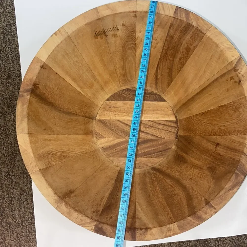 Handmade Wooden Big Bowl Utensil Holder